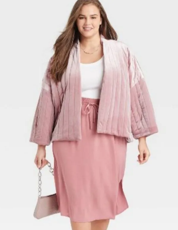 A New Day Pink Quilted Puffer Jacket - Image 5