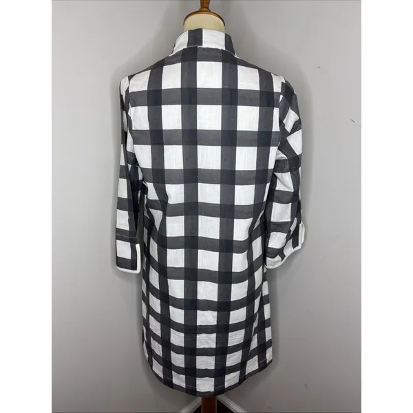 Brooke Wright Designs Talley Shift Dress in Black Check Medium M - Image 3