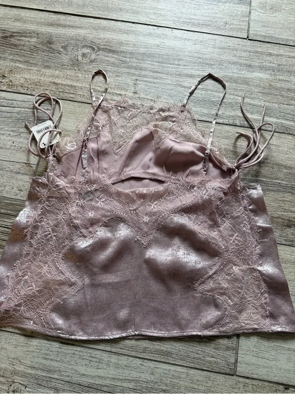 Free People Shimmer On Cami in Lilac - Image 6