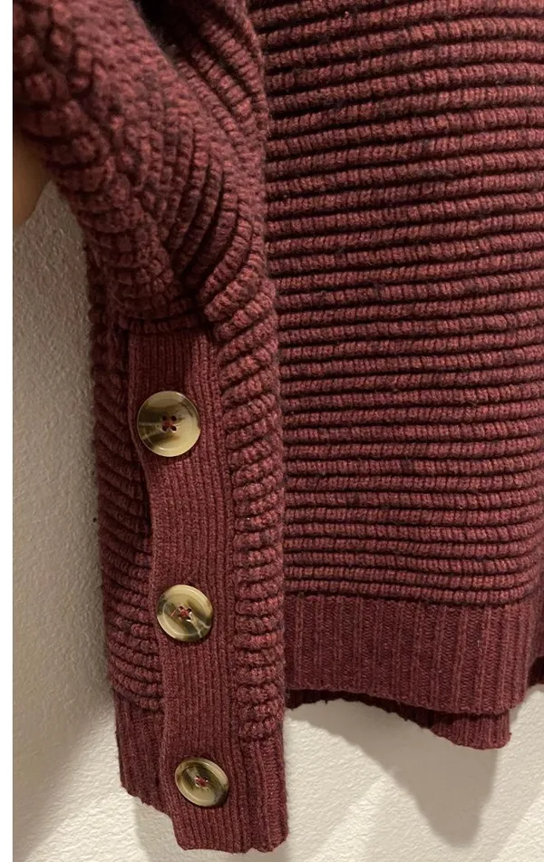MADEWELL Burgundy Side-Button Turtleneck Sweater - Image 7