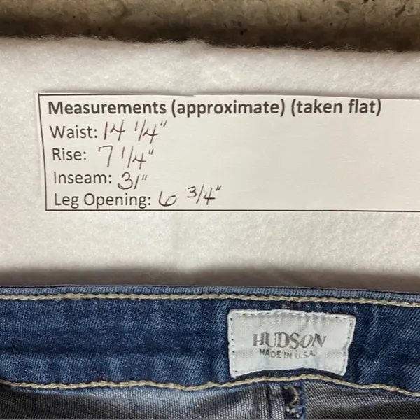 Hudson Stretch Medium Wash Straight‎ Leg Jean Flap Pocket Womens Size 26 - Image 2