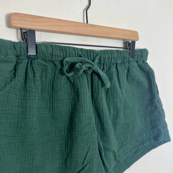THE GREAT- The Gauze Bonfire Shorts Dark Forest Size S - Image 3