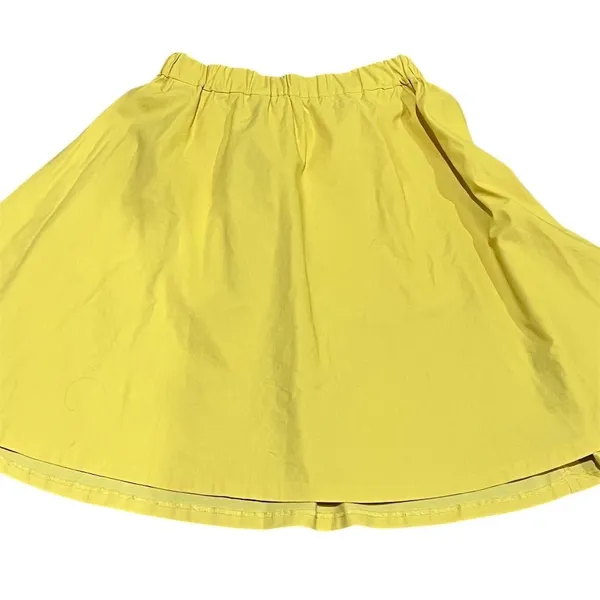 Zara Basic Women's XS Yellow Pleated Knee Length Skirt Casual - Image 6