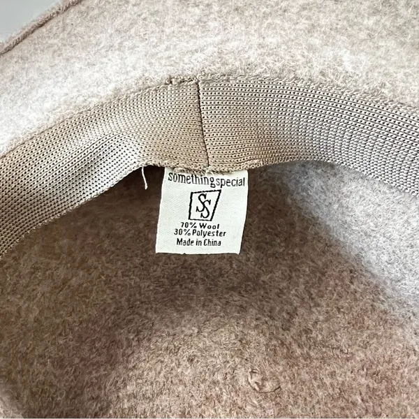 Something Special Floppy Wide Brim Wool Hat Brown Tan - Image 9