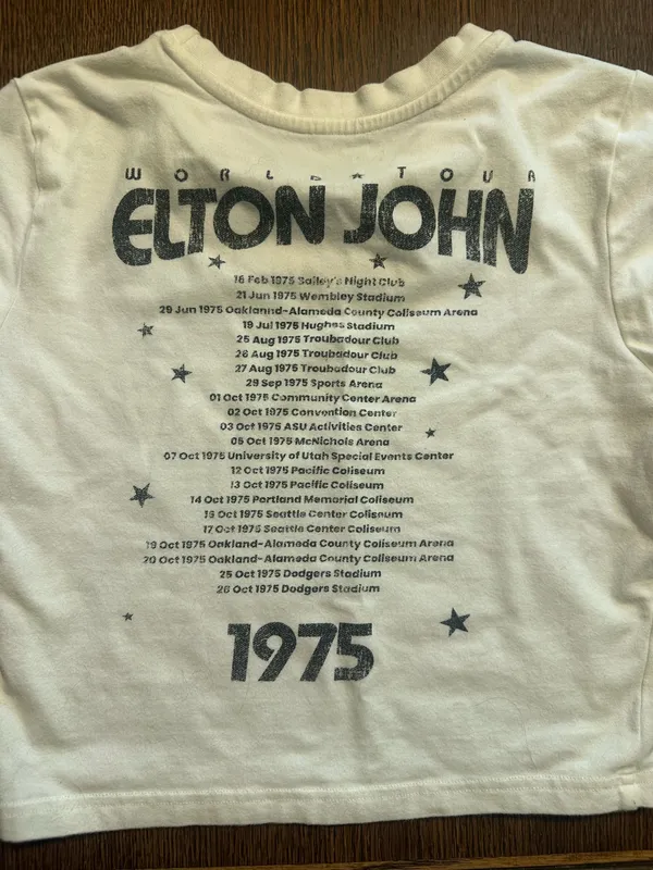 Elton John Crocodile Rock Crop Top Baby Doll T-Shirt - Image 4