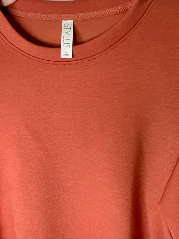 Rustic Orange Fall Sweatshirt ~ Women’s Size Large ~ Cozy Fall Clothes - Image 2