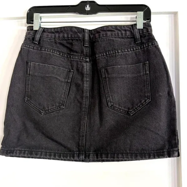 Mustard Seed Black Denim Skirt with sequins - Image 3