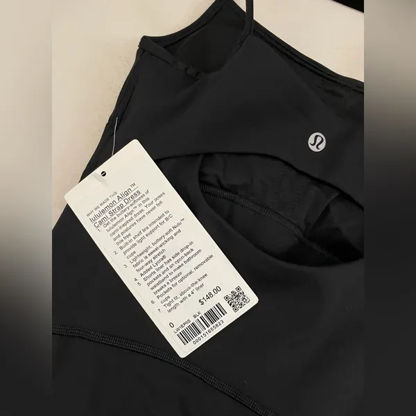 Lululemon NWT Align Cami Strap Black Dress Shorts Underneath Size 0 - Image 10