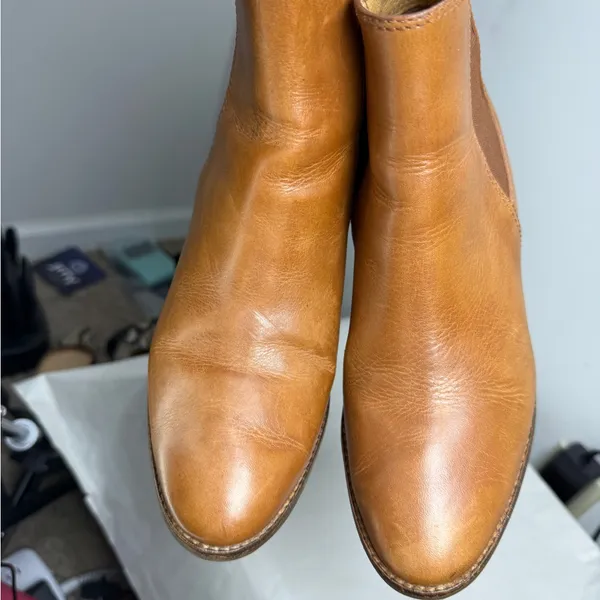 MADEWELL‎ Regan boot pull on Boots Size 7 Saddle BROWN Booties Short Heeled - Image 10