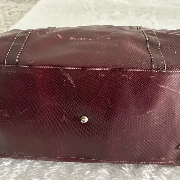 Vintage Bottega Veneta Leather Overnight‎ Duffle Bag - Image 6
