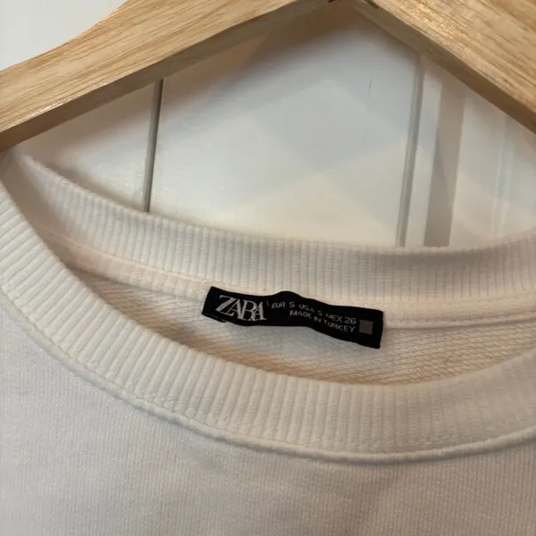 Zara White‎ Sweatshirt Size Small - Image 7