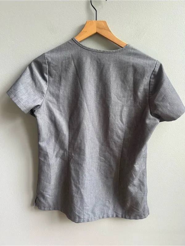 Figs Catarina Graphite Heather Gray Scrub Top Shirt Size XS - Image 7