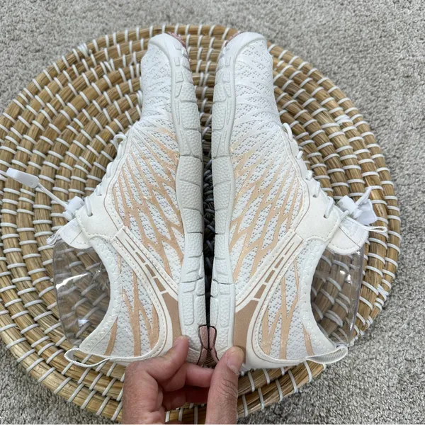 Hike Footwear Women’s Lorax Pro Healthy Non-slip Barefoot Shoes White Pink 5.5 - Image 6