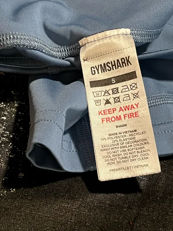 Womens small Gymshark High-Waisted Side Pocket Blue Biker Shorts 6" - Image 6