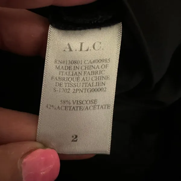 ALC Womens 2 Black Wide Leg Dress Trouser Pants Modern Minimalist - Image 6