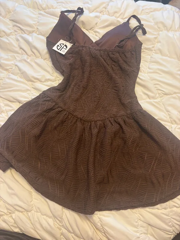 & Other Stories brown mini dress - Image 2
