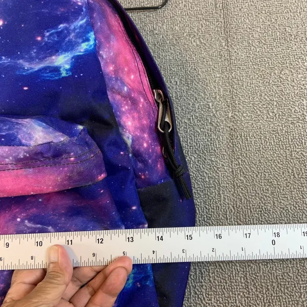 JanSport SuperBreak Backpack Unisex Large Purple Galaxy Nebula Print - Image 4
