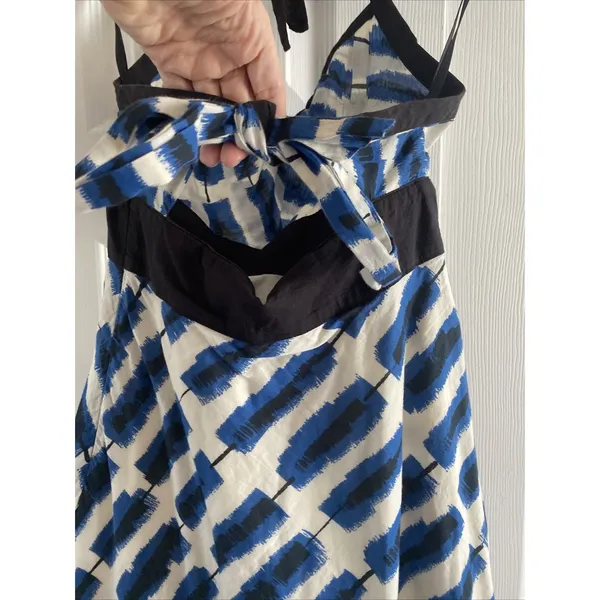 Maeve Anthropologie Womens‎ Small Blue Halter Kateye Babydoll Dress Y2K - Image 7