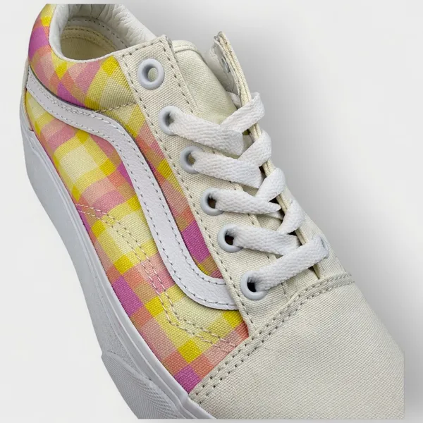 Vans Old Skool Stackform Pastel Plaid Platform Shoes Womens 7.5 - Image 12