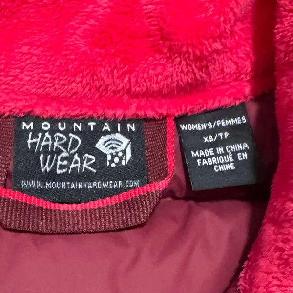 Mountain Hardwear Womens Pink Quilted 650 Down‎ Puffer Vest XS Fleece Collar - Image 3