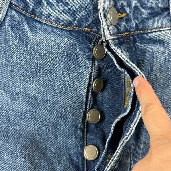 Good‎ American High Rise Distressed Denim Cut Off Shorts Blue Size 20 GB002T - Image 6