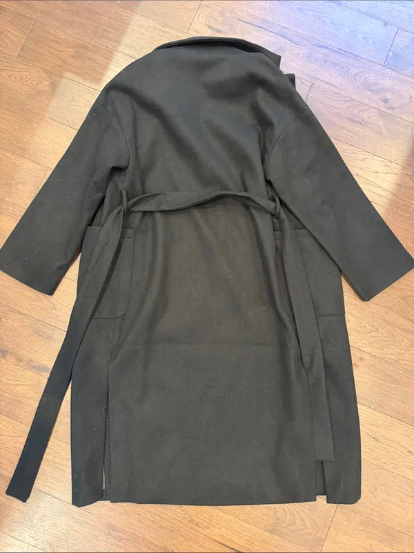 Fore Black Trench Coat in Black Size Medium - C11-678 - Image 10