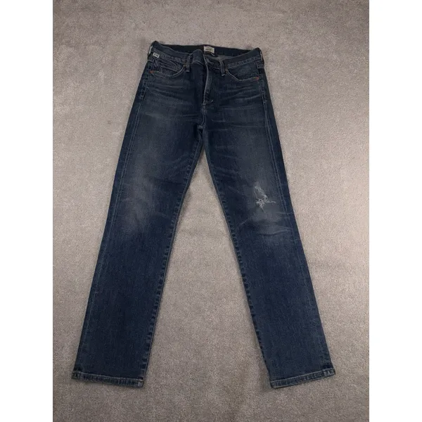 Citizens Of Humanity Cara High Rise Cigarette Ankle Jeans size 26 Dark‎ Blue - Image 3
