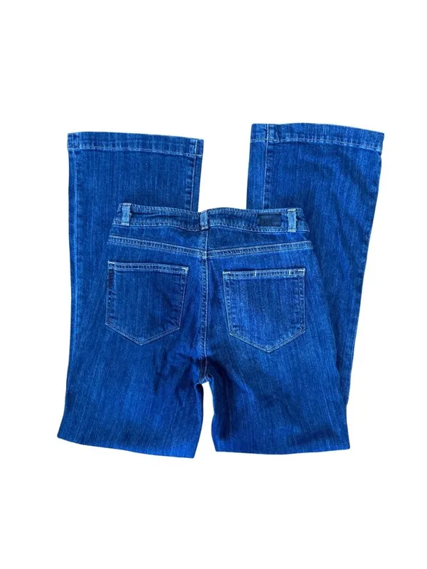 Paige Milo Crop Flare Jeans Womens Size 25 Medium Wash High-Rise Stretch Denim - Image 5