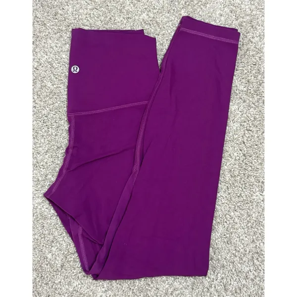 Lululemon Align High Rise Leggings Vivid Plum Purple Full Length 25” Size 4 - Image 3