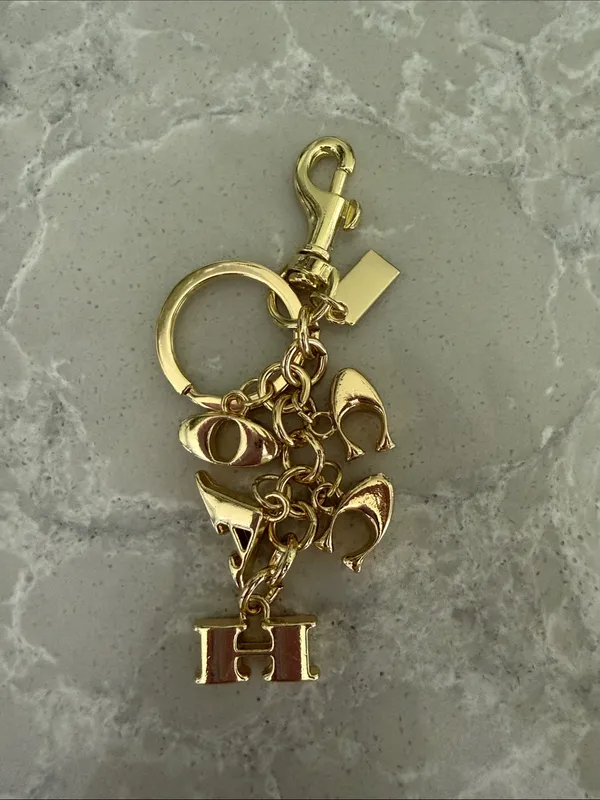 Gold-Tone Multi-Color Charm Keychain unbranded - Image 4