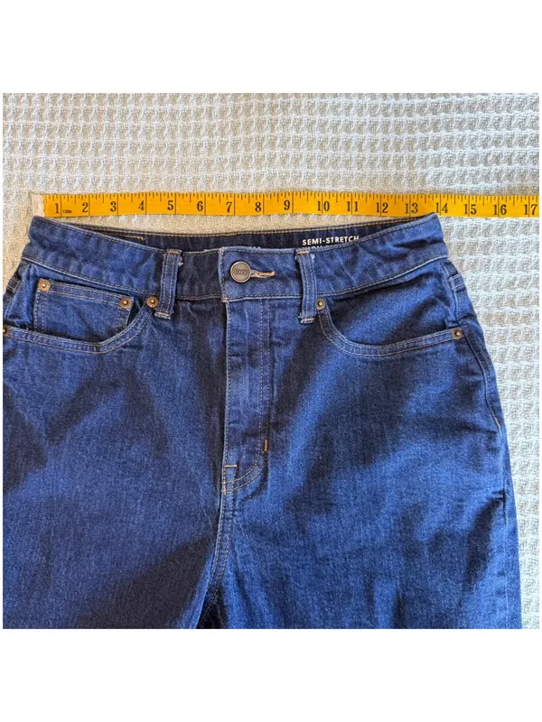 J.Crew Curvy Cropped Kick Out Jeans Womens 28 High Rise Dark Wash Denim CN340 - Image 7