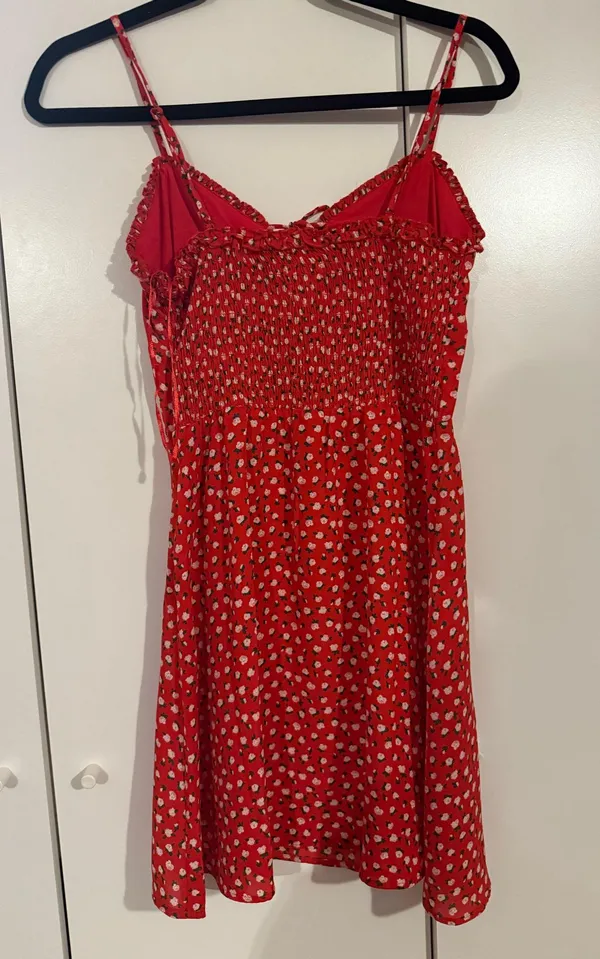 Aeropostale Red Flower Dress Print Summer - Image 3
