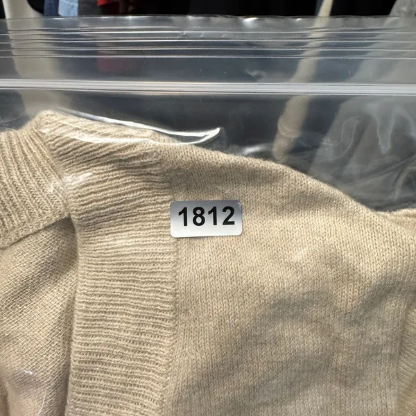 1812 | J.Crew Mercantile V-Neck Cotton Knit Sweater‎ Tan Women Small - Image 7