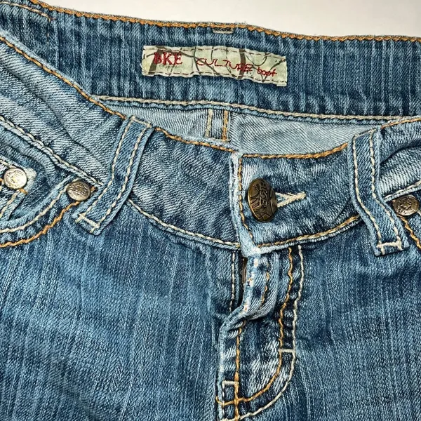 BKE Medium Wash Bootcut Jean low rise‎ sz 27x331/2 - Image 2