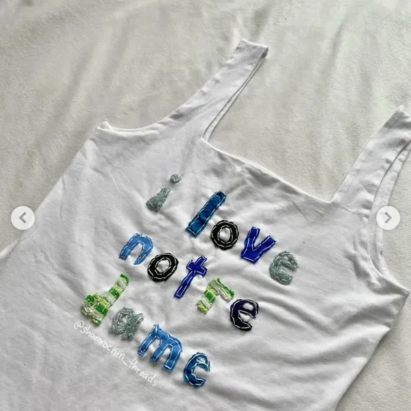 Old Navy Notre dame patchwork quilted reworked bodysuit - Image 12