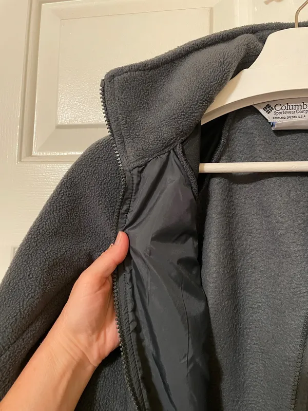 Columbia Jacket Women’s Small Gray Core Interchange Fleece Full Zip Coat Sweater Size Small - Image 5
