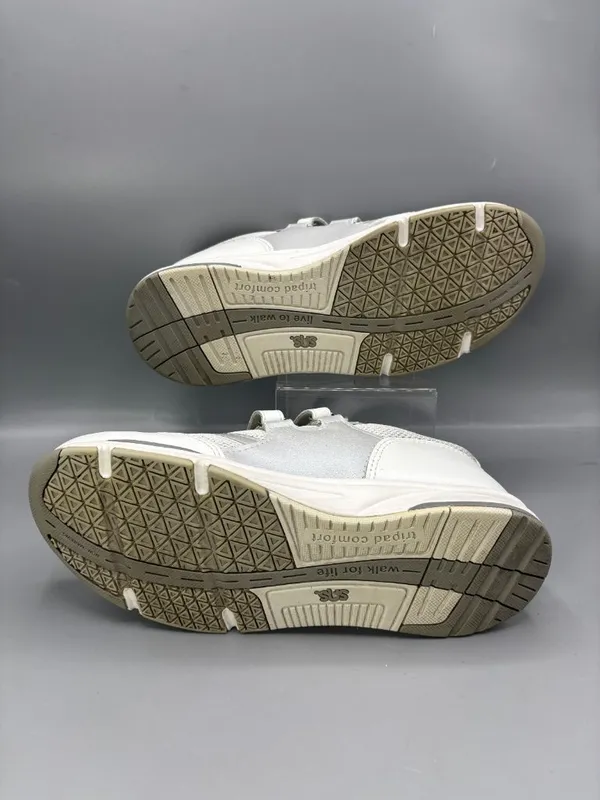 SAS TMV Walking Shoes Womens 8M White Leather Comfort Low Top Athletic 2103222 - Image 6