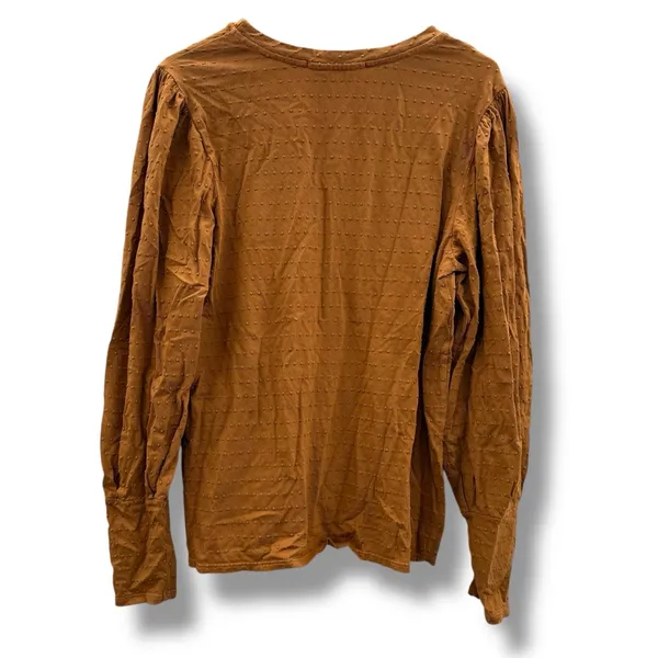 Anthropologie Dolan Textured Knit Top Women’s Size Large‎ Long Sleeve Rust - Image 2