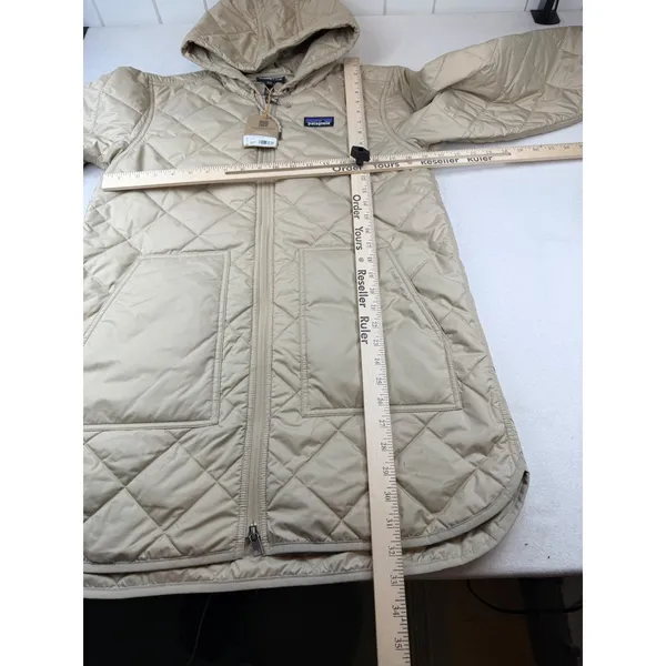 Patagonia Women's Diamond Quilted Parka Oar Tan Size Small NWT ($279 Retail) - Image 5