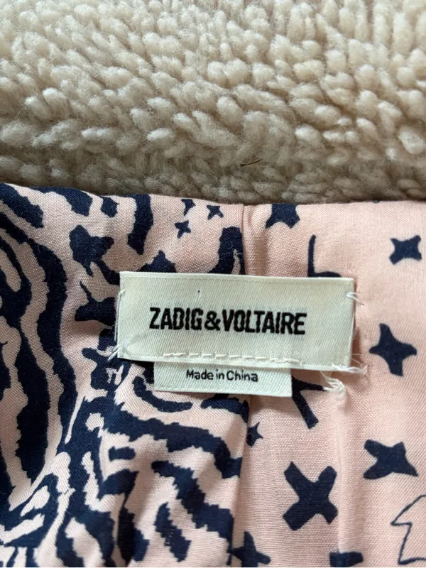 ZADIG & VOLTAIRE Teddy Mint Coat Cream Sherpa Shearling Long Beige size xs - Image 6