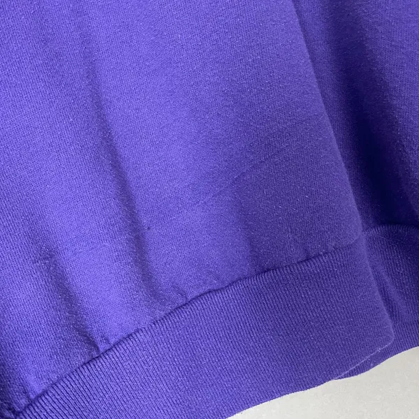 Vintage 90s Sweatshirt Seashells Glitter Gold‎ Ocean Women Size Large Purple Top - Image 9