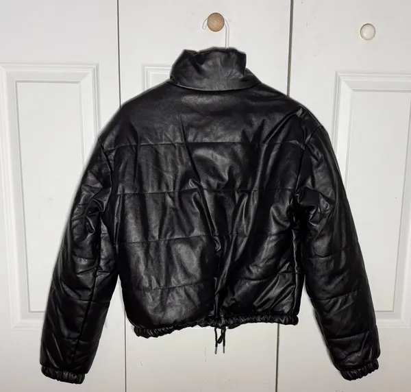 Black Faux Leather Jacket Reserve Fairfax - Image 3