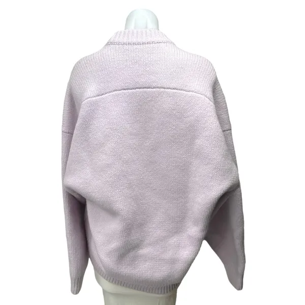 Alexander Wang Womens Pink Purple Long Sleeve Oversized Sweatshirt Sweater Top M - Image 2