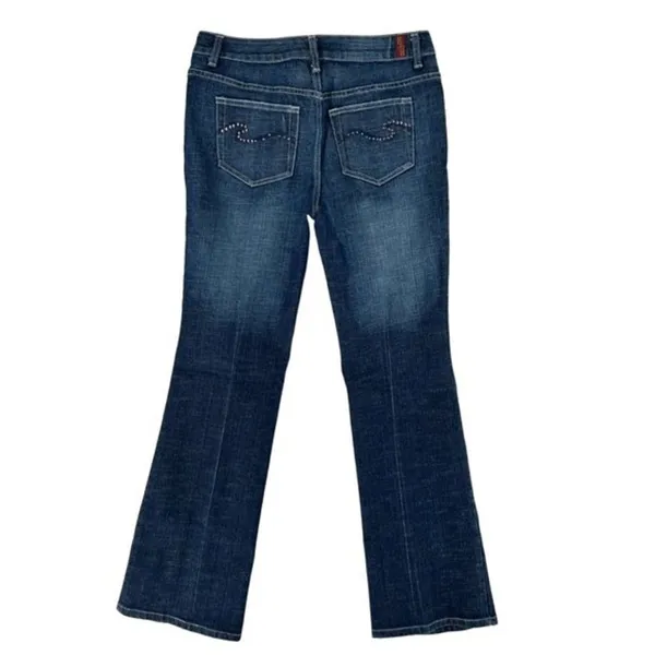 Hillard & Hanson Womens Jeans Size 6‎ Petite Faded Dark Wash Denim Bootcu… - Image 2