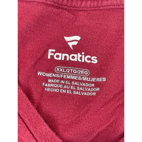 Fanatics Washington Redskins V‑Neck Graphic Tee Maroon Womens Size XXL Vintage - Image 6