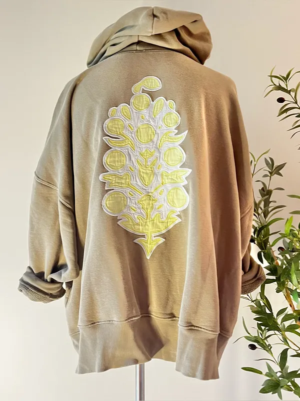 Free people Sprint to the finish line oversized Sweatshirt Embroidered Buti - Image 2
