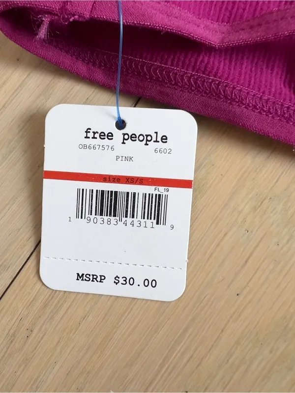 Free People High Neck Strappy Back Bralette in Pink / Purple NWT - Image 5
