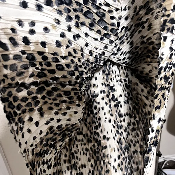 Lord & Taylor Vintage Leopard Print Skirt Long‎ Midi pleated USA sz 10 - Image 4