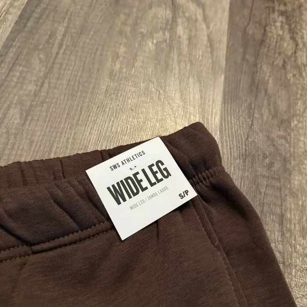 SWS Essentials SWS Athletics Brown Wide Leg Sweatpants - Image 3