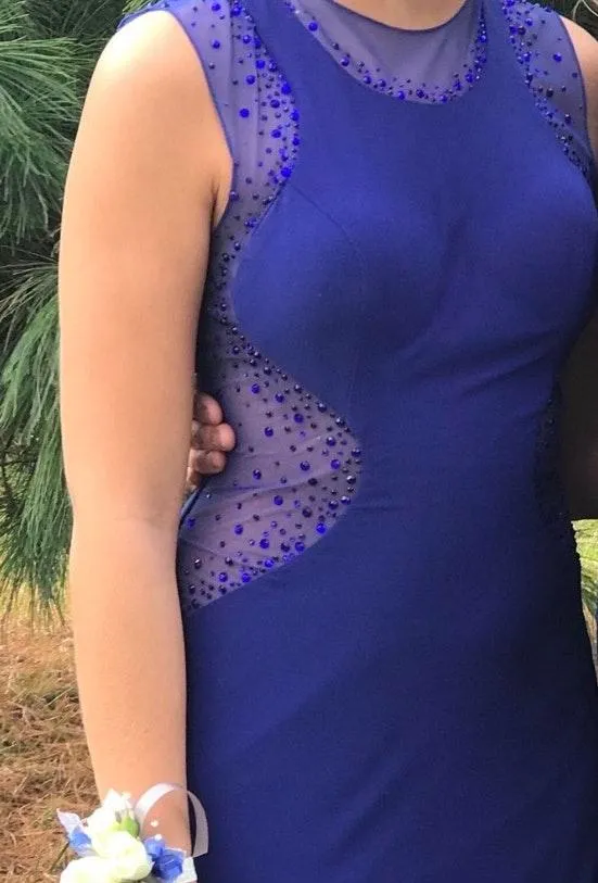 Ed Young Royal Blue Short Dress - Image 2